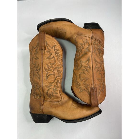 Ariat Brown Leather Round Toe Western Cowboy Boots Men’s Size 10.5D main image 7